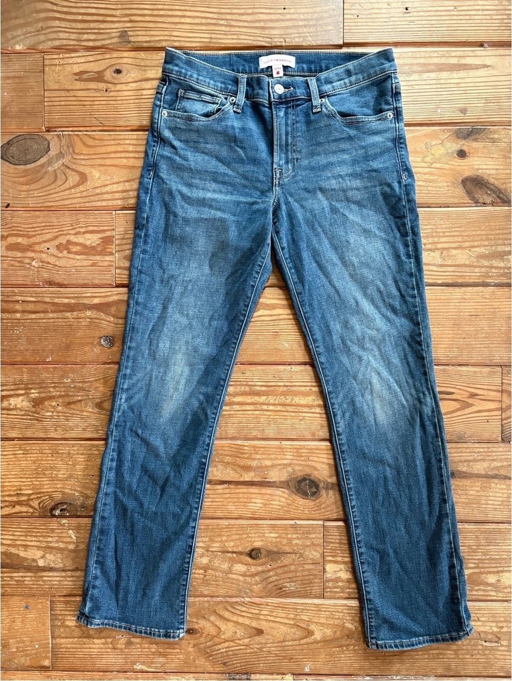 Lucky Brand Sweet Mid Rise Straight Jeans Women's Size 8/29 Blue Stretch Denim